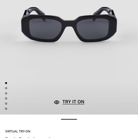 Prada Black Rectangular Sunglasses